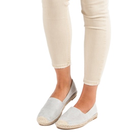 Best Shoes Espadrilles en daim gris 7