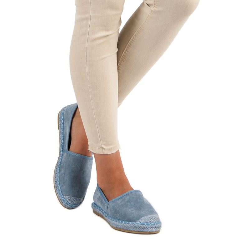 Nio Nio Espadrilles en daim bleu 2