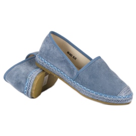 Nio Nio Espadrilles en daim bleu 6