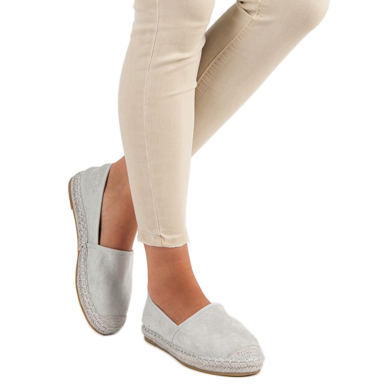 Nio Nio Espadrilles en daim gris 2