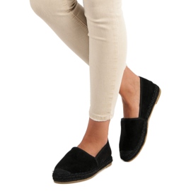 Nio Nio Espadrilles en daim noir le noir 2