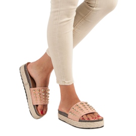 Anesia Paris Chaussons espadrilles roses 1