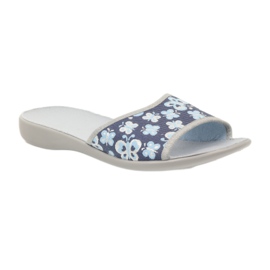 Befado chaussures pour femmes pantoufles 300D040 pantoufles bleu gris bleu marine 1