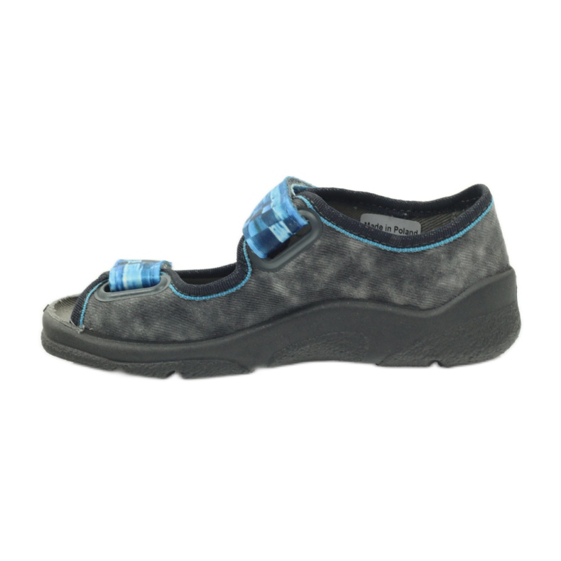 Sandales, chaussons velcro Befado 969x117 bleu gris 2 Sandales, chaussons velcro Befado 969x117 bleu gris 2