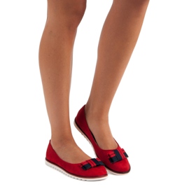Ballerines à nœud VICES rouge 1