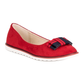 Ballerines à nœud VICES rouge 3