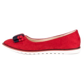 Ballerines à nœud VICES rouge 4