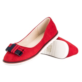 Ballerines à nœud VICES rouge 5