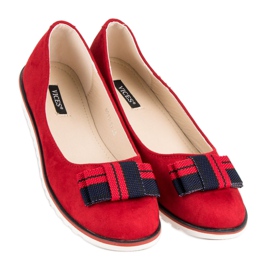 Ballerines à nœud VICES rouge 6