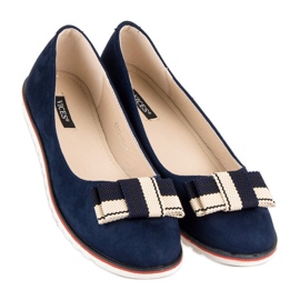 Ballerines à nœud VICES brun bleu marin 2