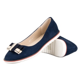 Ballerines à nœud VICES brun bleu marin 3
