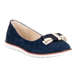 Ballerines à nœud VICES brun bleu marin 4