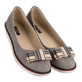 Ballerines à nœud VICES gris 6