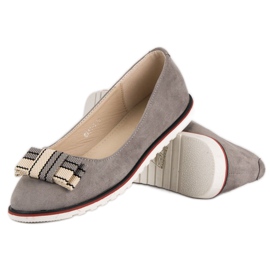 Ballerines à nœud VICES gris 5