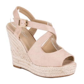 Espadrilles compensées brun 2
