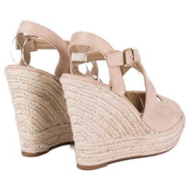 Espadrilles compensées brun 4