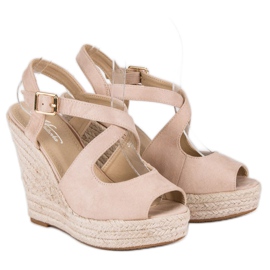 Espadrilles compensées brun 5