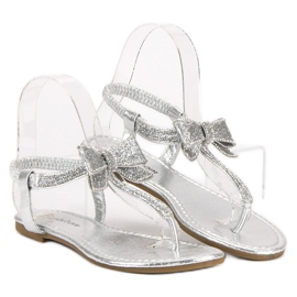 Abloom Tongs avec bande élastique gris 3