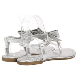 Abloom Tongs avec bande élastique gris 4
