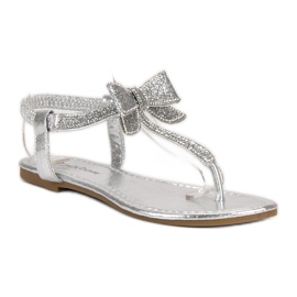 Abloom Tongs avec bande élastique gris 5
