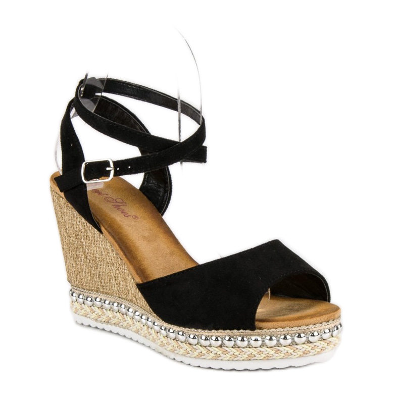 Best Shoes Sandales compensées le noir 1 Best Shoes Sandales compensées le noir 1