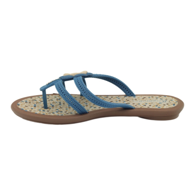 Rider Tongs, tongs enfant avec fleur d'eau, Grendha, bleu 2