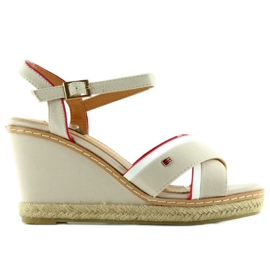 Sandales compensées Tomy 1234 beige 2
