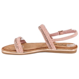 Super Me Sandales confortables en daim rose 3