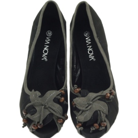 Via-Nova Escarpins noirs avec perles Via Nova 041 le noir gris 4
