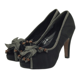 Via-Nova Escarpins noirs avec perles Via Nova 041 le noir gris 3