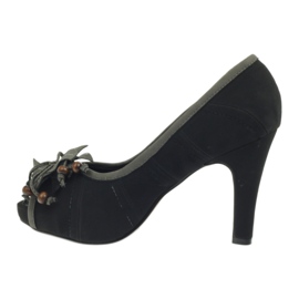 Via-Nova Escarpins noirs avec perles Via Nova 041 le noir gris 2