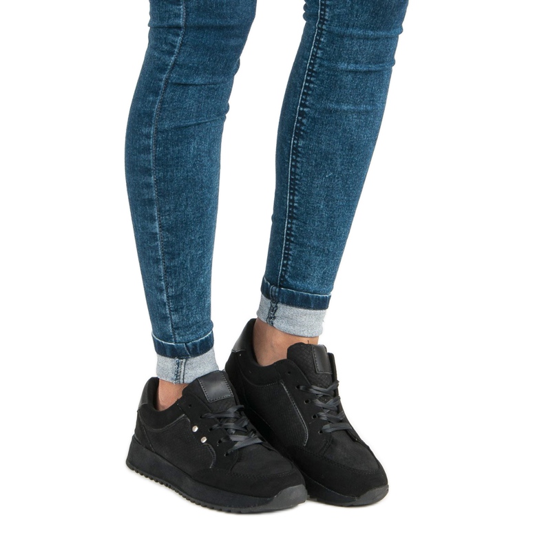 Mckeylor Chaussures de sport noires nouées le noir 1