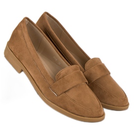 Small Swan Mocassins en daim brun 1