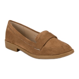 Small Swan Mocassins en daim brun 2