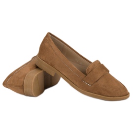 Small Swan Mocassins en daim brun 4