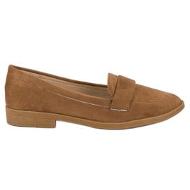 Small Swan Mocassins en daim brun 7