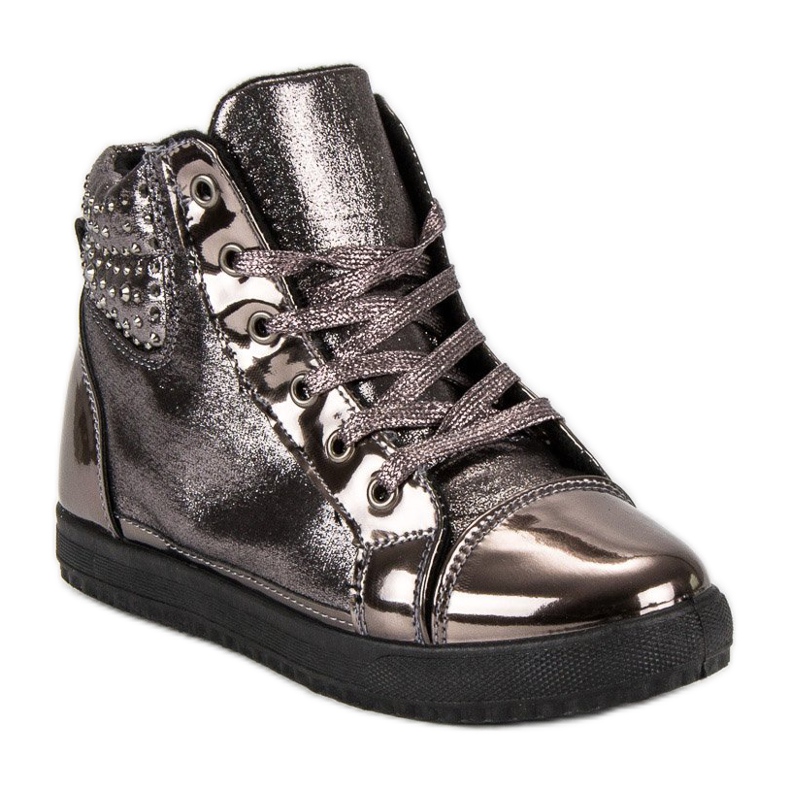 Baskets nouées brun 1