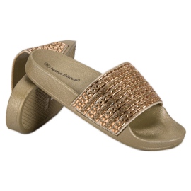 Babouches dorées élégantes d'or 2 Babouches dorées élégantes d'or 2