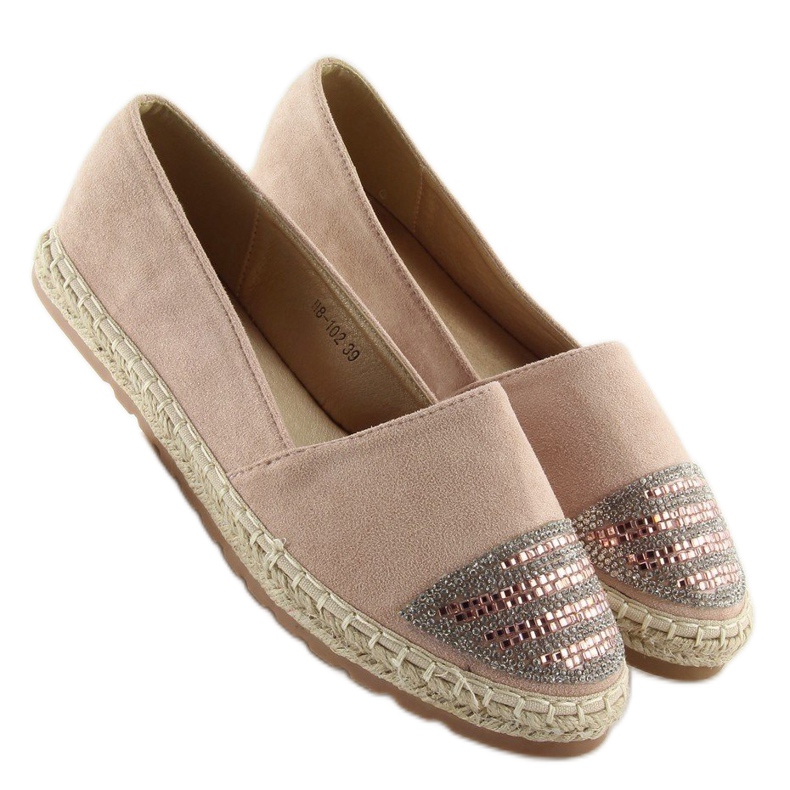 Espadrilles roses pour femme H8-102 Champagne 1 Espadrilles roses pour femme H8-102 Champagne 1