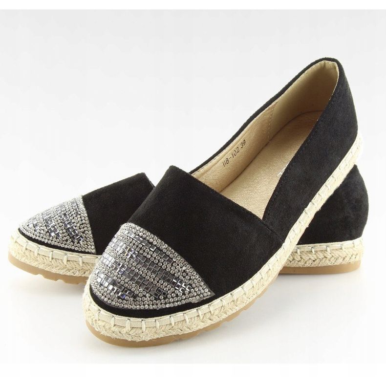 Espadrilles femme noires H8-102 Noir le noir 1