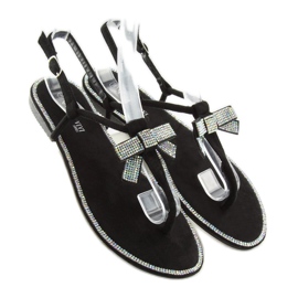 Sandales en daim noir 218-120 le noir 5