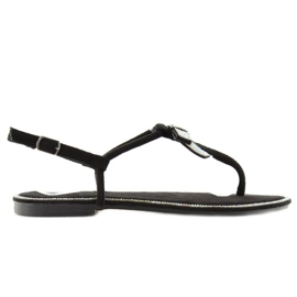 Sandales en daim noir 218-120 le noir 4