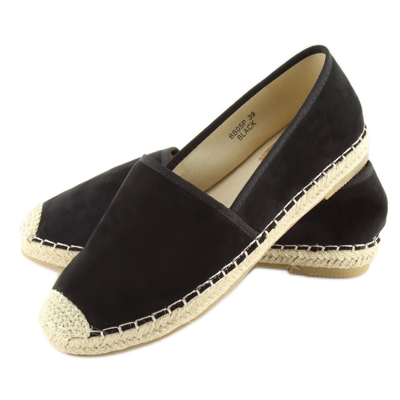 Espadrilles noires classiques BB05P 2