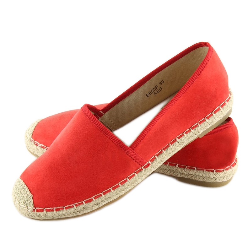 Espadrilles rouges classiques BB05P Rouge 2