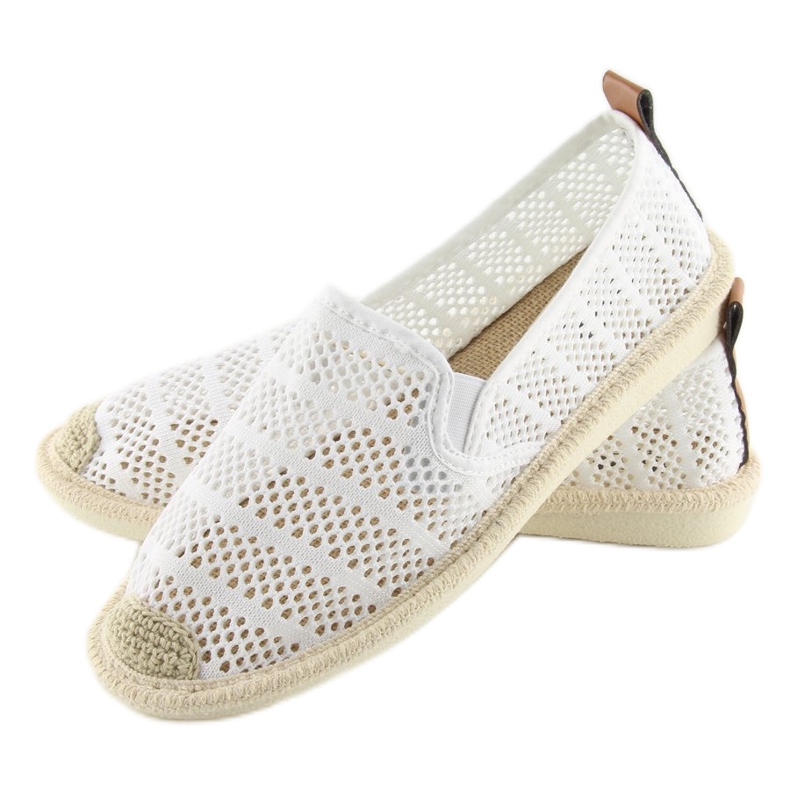 Espadrilles résille blanches F01B Blanc 1