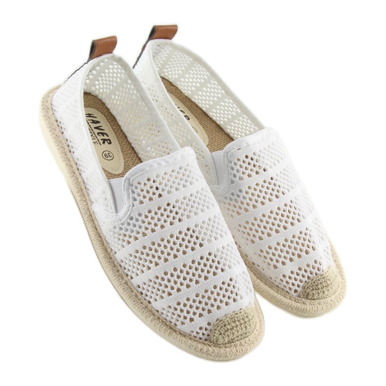 Espadrilles résille blanches F01B Blanc 2