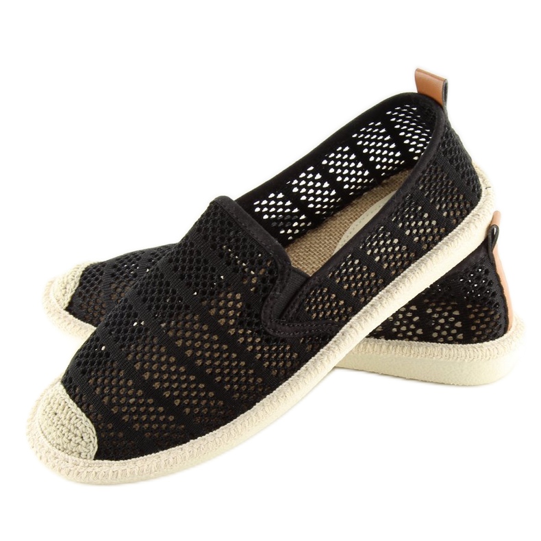 Espadrilles résille noires F01B Noir 1