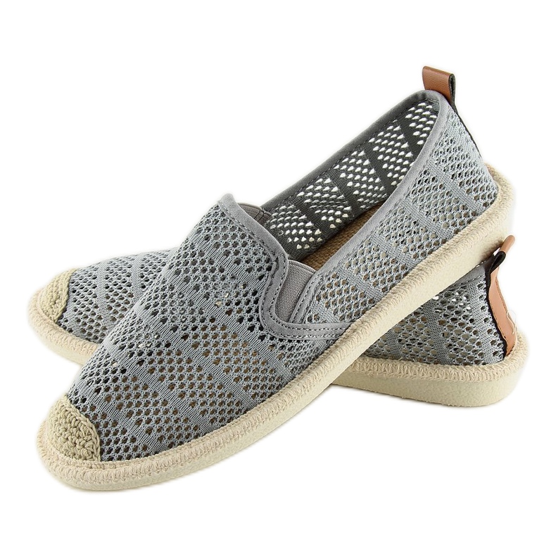 Espadrilles résille grises F01B Gris 1 Espadrilles résille grises F01B Gris 1