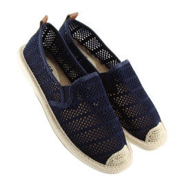 F01B Navy Espadrilles en résille bleu marine 2