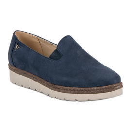 Chaussures vinceza à enfiler en daim bleu 4